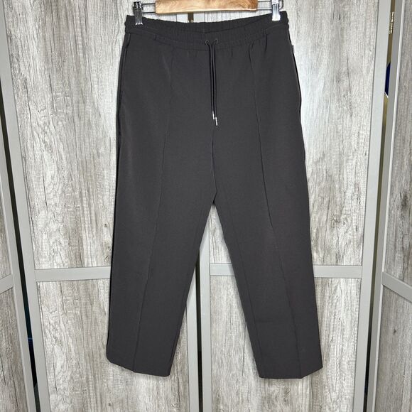Athleta Pants Tapered Elastic Waist Pull On Zip Pockets Brown Size SP - Picture 1 of 9